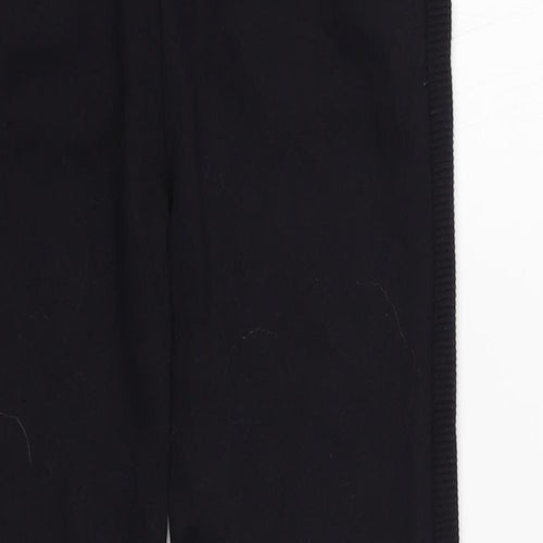 TU Girls Black Cotton Jogger Trousers Size 9 Months Regular Drawstring