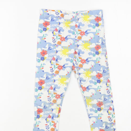 Mini Club Girls Multicoloured Geometric Cotton Jogger Trousers Size 5-6 Years Regular