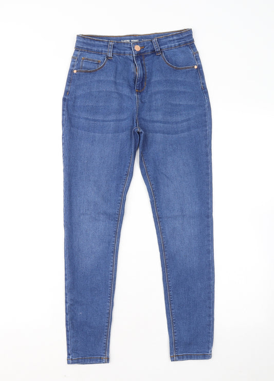 Denim & Co. Girls Blue Cotton Skinny Jeans Size 11-12 Years Regular