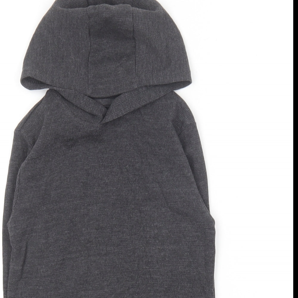 Primark Boys Grey Cotton Pullover Hoodie Size 5-6 Years