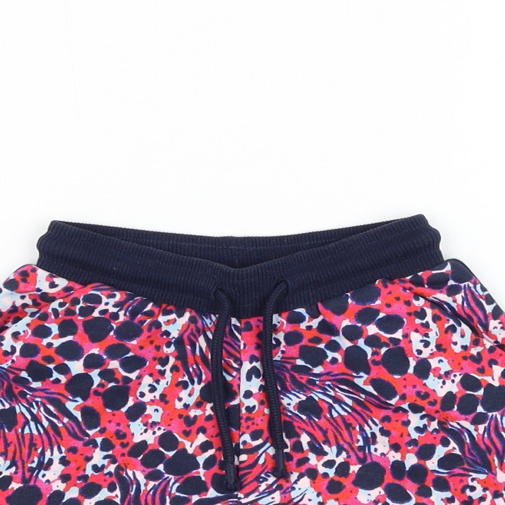 NEXT Girls Red Cotton Sweat Shorts Size 3 Years Regular Drawstring