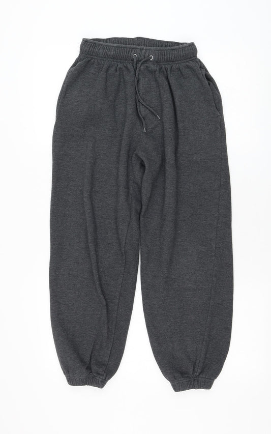 Primark Mens Grey Polyester Jogger Trousers Size 33 in L29 in Regular Drawstring