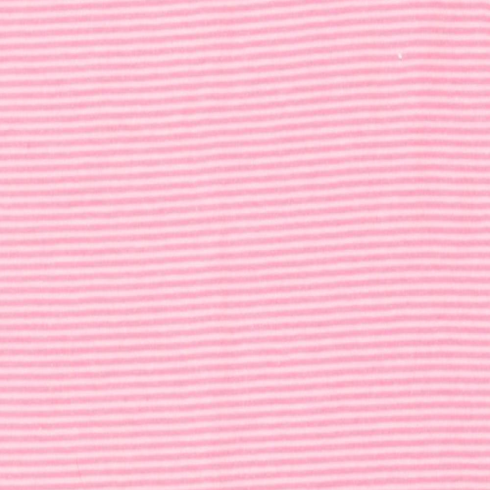 F&F Girls Pink Striped Cotton Tank Dress Size 10-11 Years Round Neck