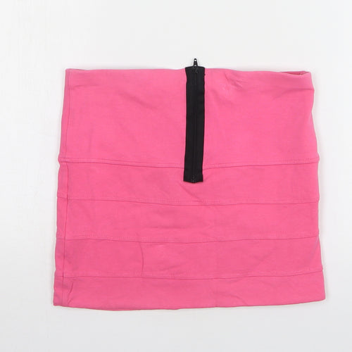 George Girls Pink Cotton Mini Skirt Size 11-12 Years Regular