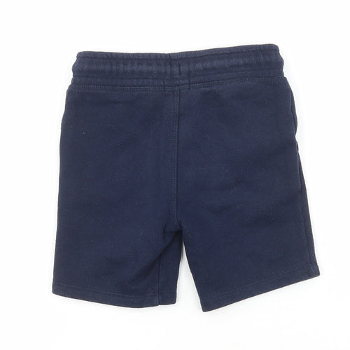 Jeff & Co Boys Blue Cotton Sweat Shorts Size 4-5 Years Regular
