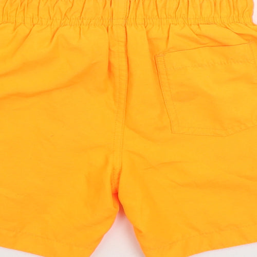 Rebel Boys Orange Polyester Sweat Shorts Size 3-4 Years Regular Tie - Swim trunks