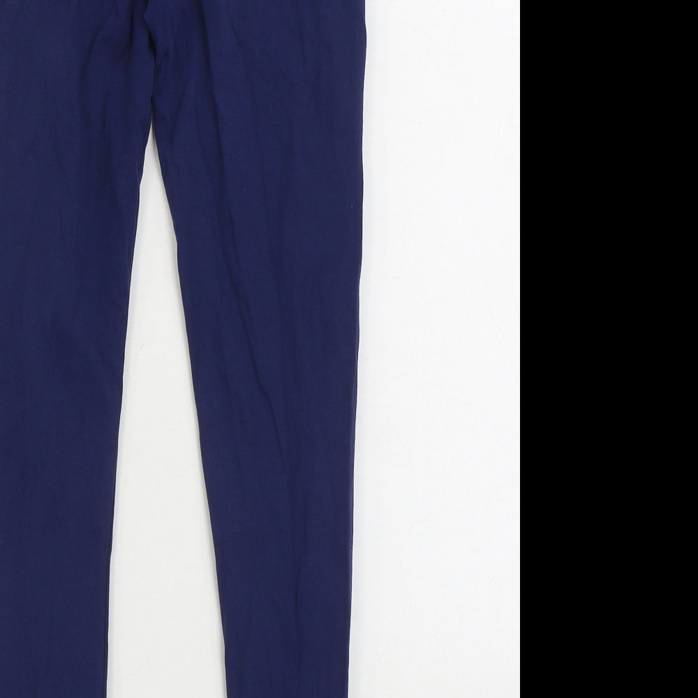 F&F Girls Blue Cotton Jogger Trousers Size 10-11 Years Regular