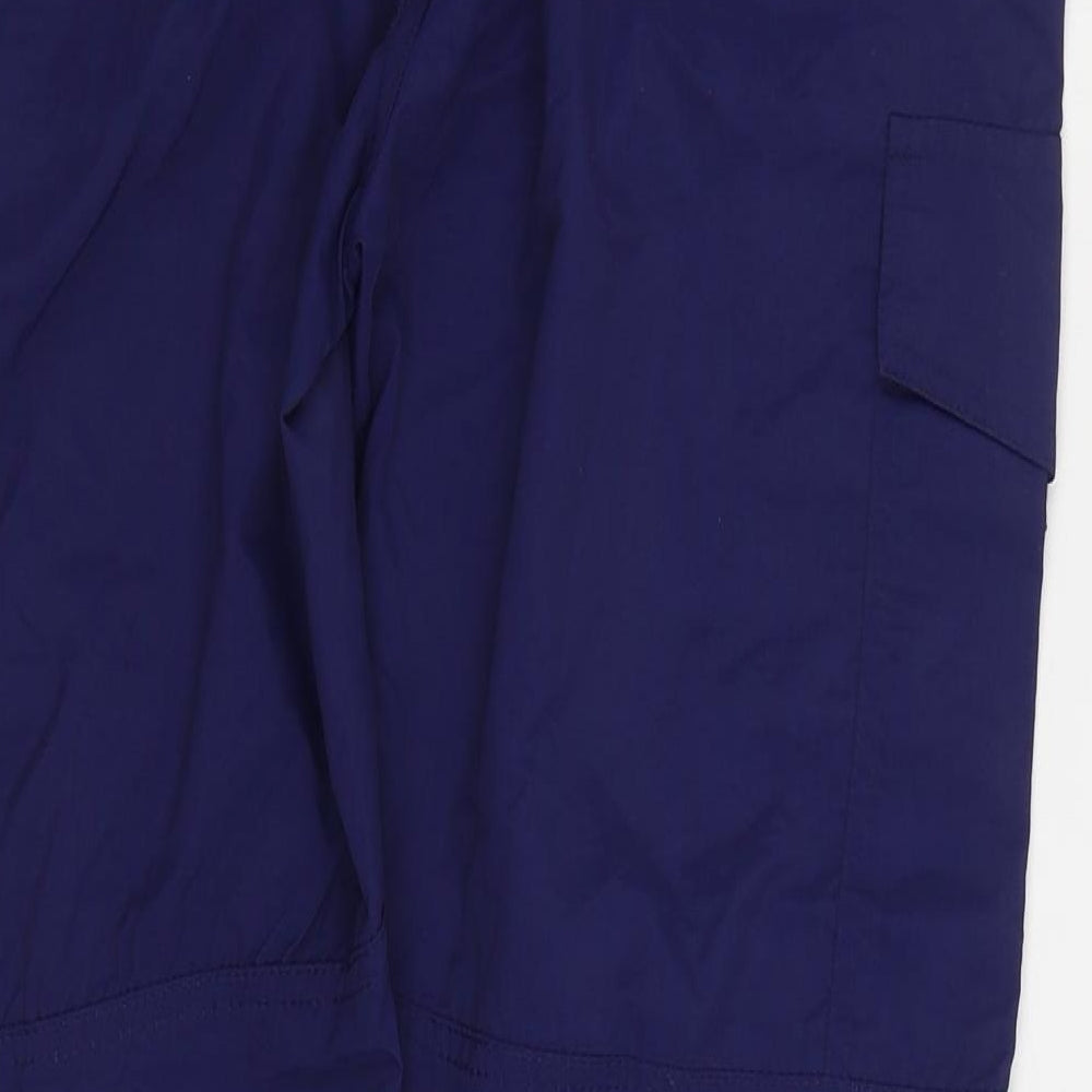 Since 1946 Mens Blue Polyester Cargo Trousers Size L L30 in Regular Zip