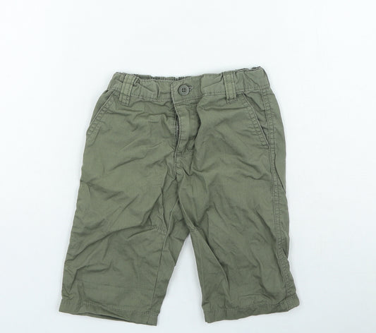Preworn Boys Green Cotton Cargo Shorts Size 3 Years Regular
