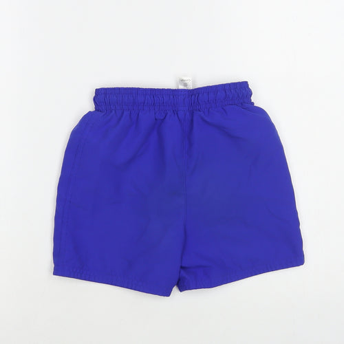George Boys Blue Polyester Bermuda Shorts Size 5-6 Years Regular Drawstring