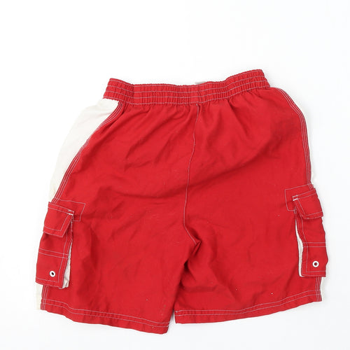 George Boys Red Polyester Sweat Shorts Size 9-10 Years Regular - swim shorts