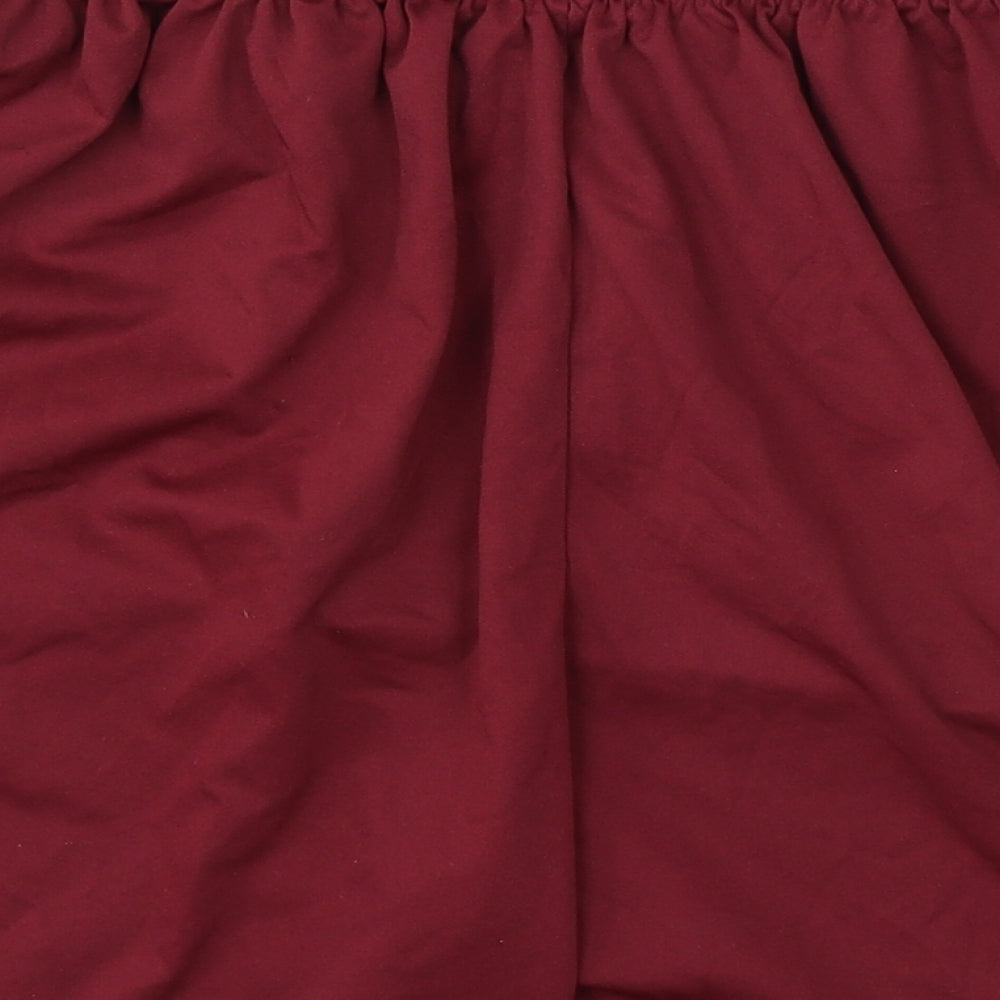 Prostar Mens Red Polyester Sweat Shorts Size 32 in L7 in Regular
