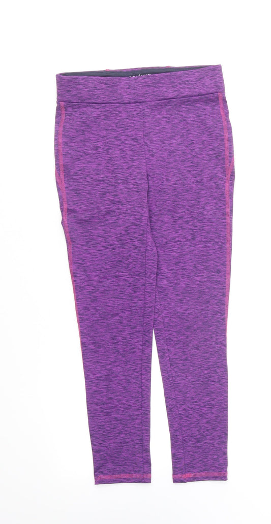 Souluxe Girls Purple Polyester Jogger Trousers Size 8-9 Years Regular
