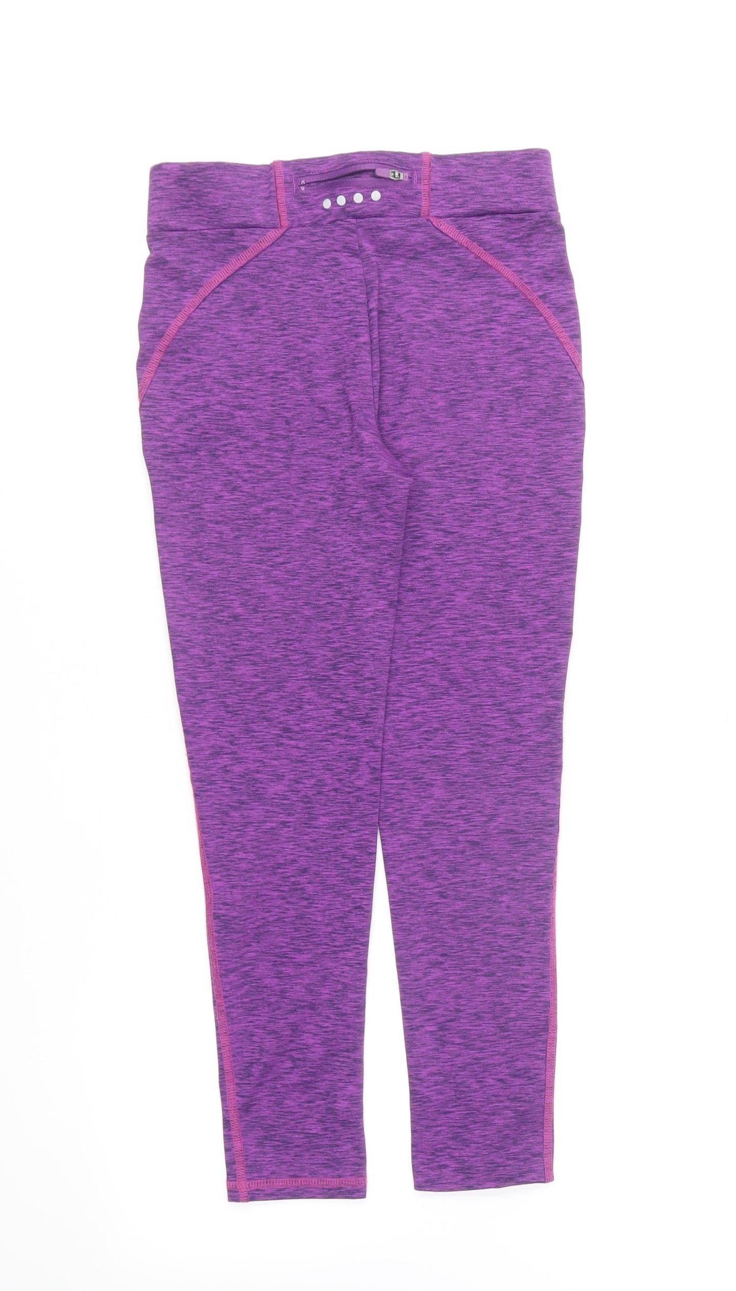 Souluxe Girls Purple Polyester Jogger Trousers Size 8-9 Years Regular