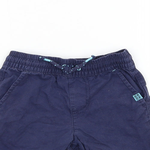 F&F Boys Blue Cotton Bermuda Shorts Size 2-3 Years Regular Drawstring