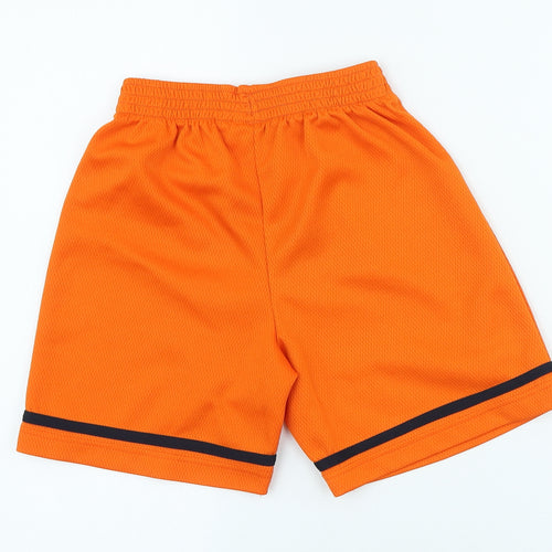 First Moves Boys Orange Polyester Sweat Shorts Size 7-8 Years Regular