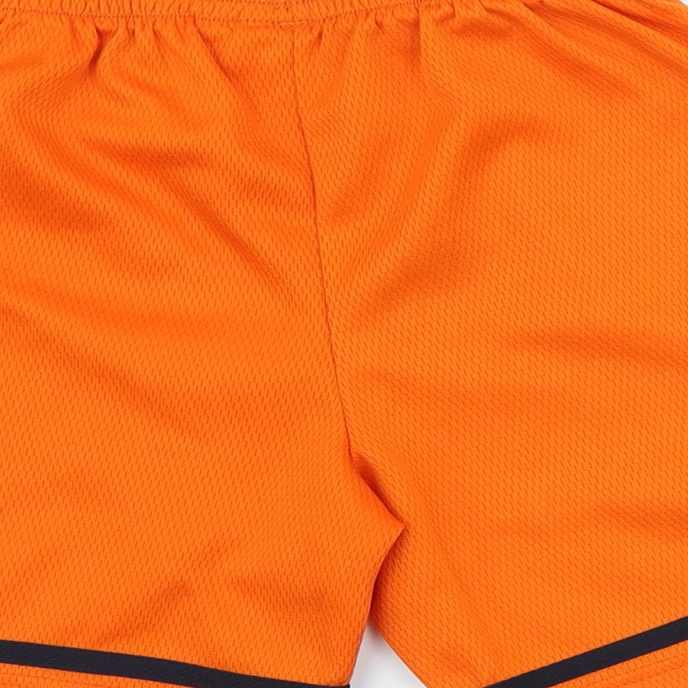 First Moves Boys Orange Polyester Sweat Shorts Size 7-8 Years Regular
