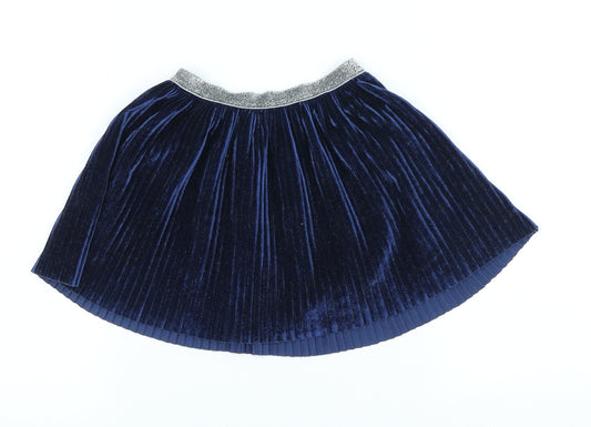 Primark Girls Blue Polyester Pleated Skirt Size 2-3 Years Regular
