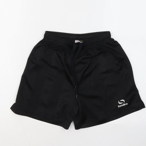 Sondico Boys Black Polyester Sweat Shorts Size 11-12 Years Regular