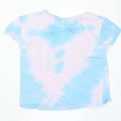 Destination Girls Multicoloured Cotton Basic T-Shirt Size 11-12 Years Round Neck - Miami. Tie Dye Effect