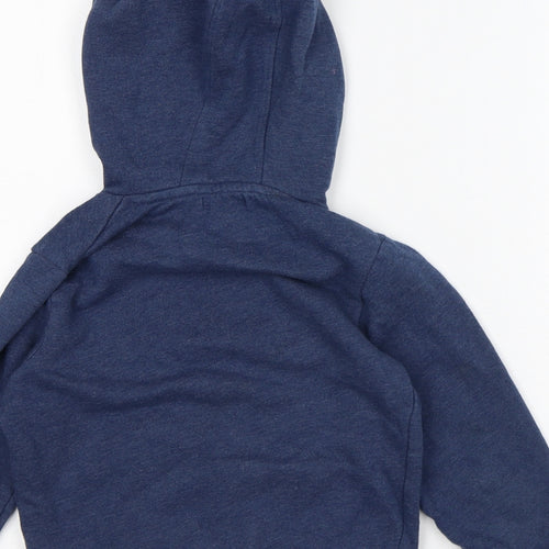 Jeff & Co Boys Blue Geometric Cotton Pullover Hoodie Size 5-6 Years - Game on