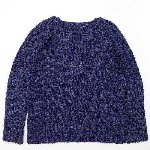 Generation Girls Blue Round Neck Acrylic Pullover Jumper Size 12-13 Years