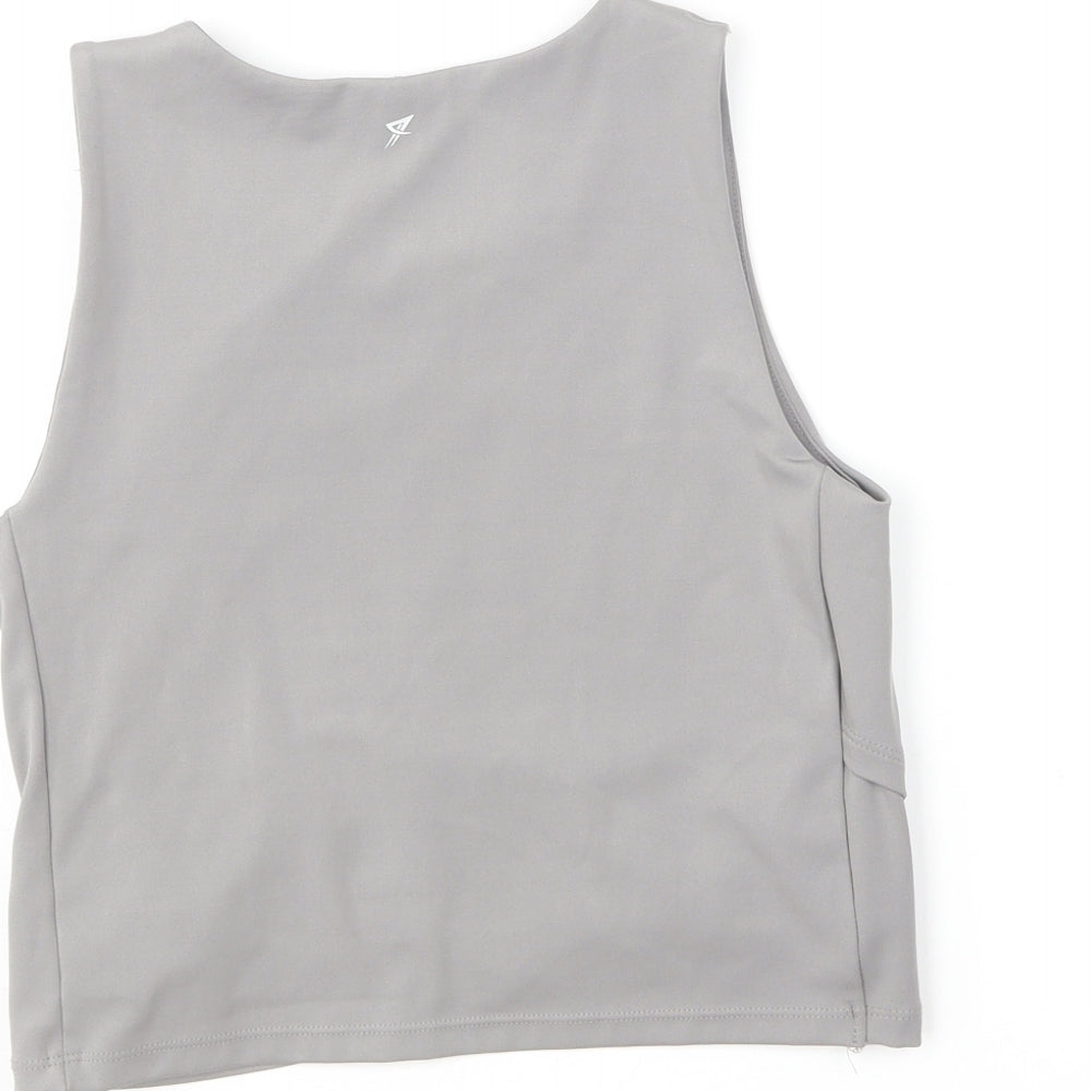 Primark Womens Grey Polyester Cropped Tank Size XS Round Neck