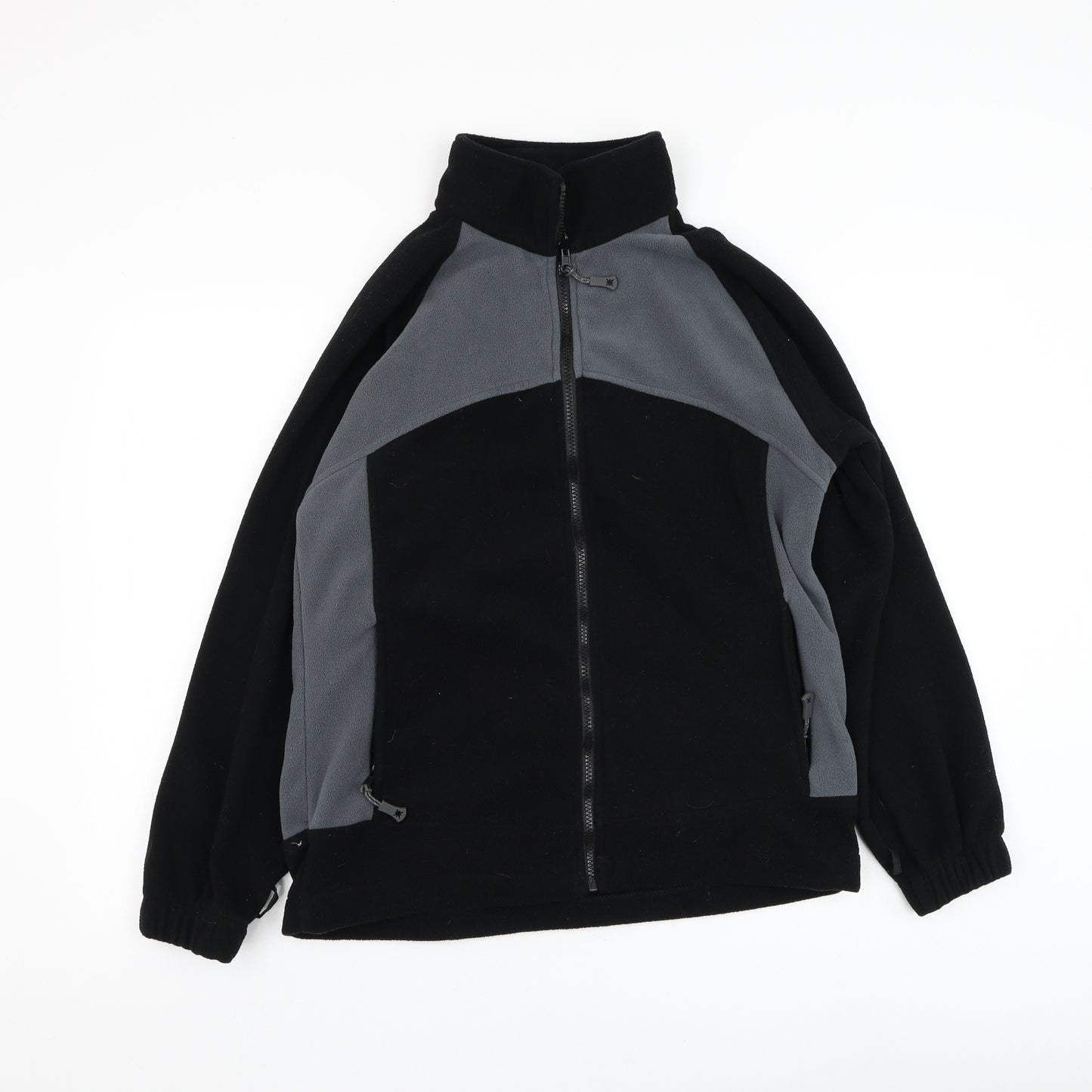 KOKO Womens Black Nylon Full Zip Sweatshirt Size 8 Zip