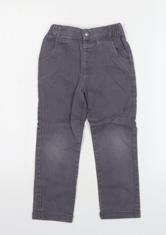 George Boys Grey Cotton Skinny Jeans Size 4-5 Years Regular