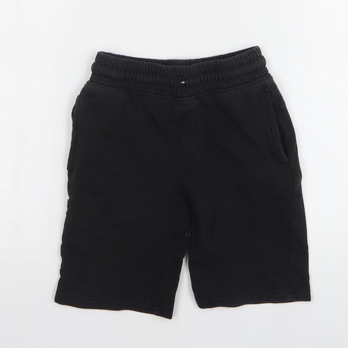 Urban Outlaws Boys Black Cotton Sweat Shorts Size 7-8 Years Regular