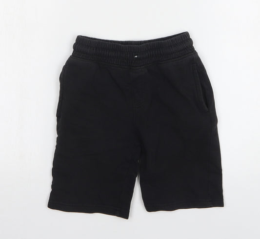 Urban Outlaws Boys Black Cotton Sweat Shorts Size 7-8 Years Regular
