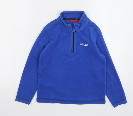 Regatta Boys Blue Polyester Pullover Sweatshirt Size 7-8 Years Zip
