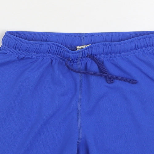 H&M Boys Blue Polyester Sweat Shorts Size 7-8 Years Regular Tie