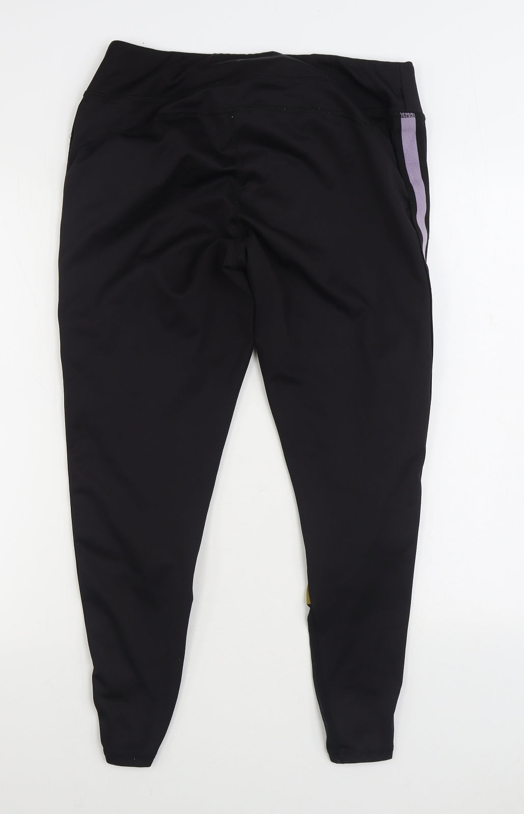Workout Womens Black Polyester Jogger Leggings Size L L27 in