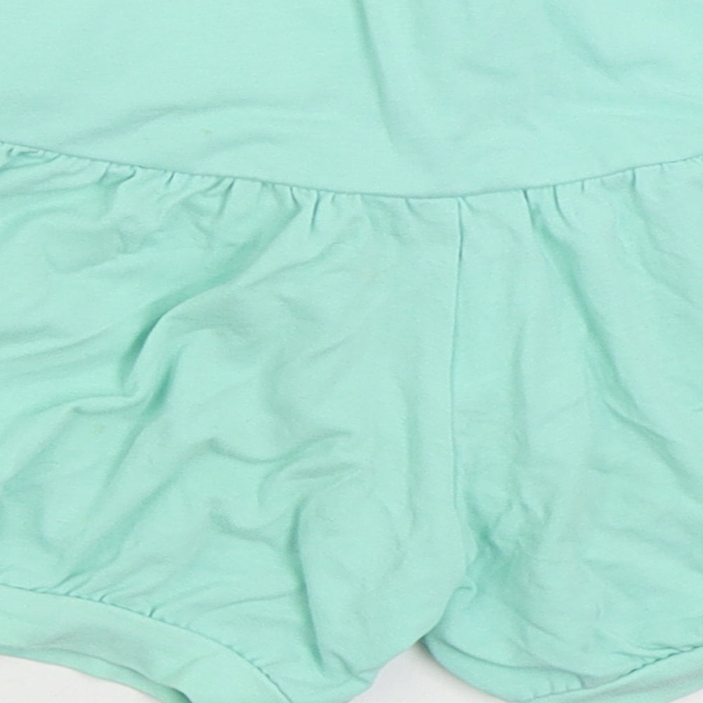 Bo & Bo Lizzy Girls Green Cotton Sweat Shorts Size 6 Years Regular