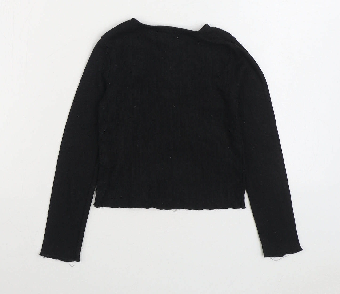 Primark Girls Black Round Neck Polyester Pullover Jumper Size 8-9 Years Pullover
