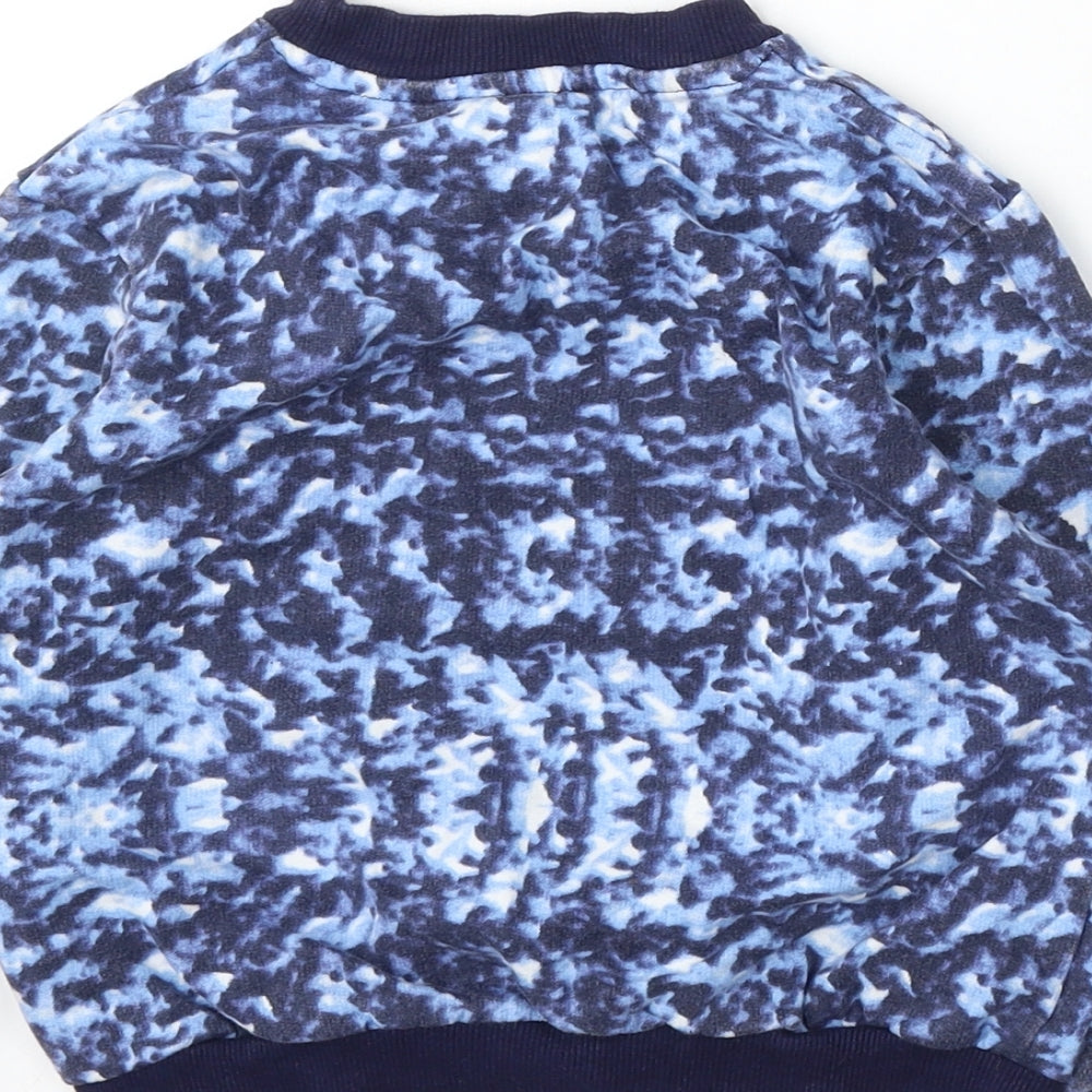 Studio Boys Blue Geometric Cotton Pullover Sweatshirt Size 5-6 Years - little man