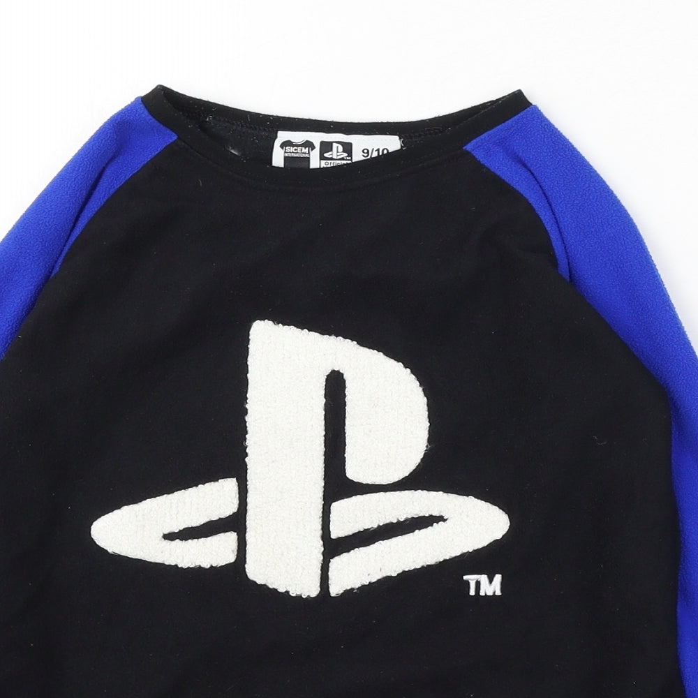 PlayStation Boys Black Polyester Pullover Sweatshirt Size 9-10 Years - PlayStation, Gaming