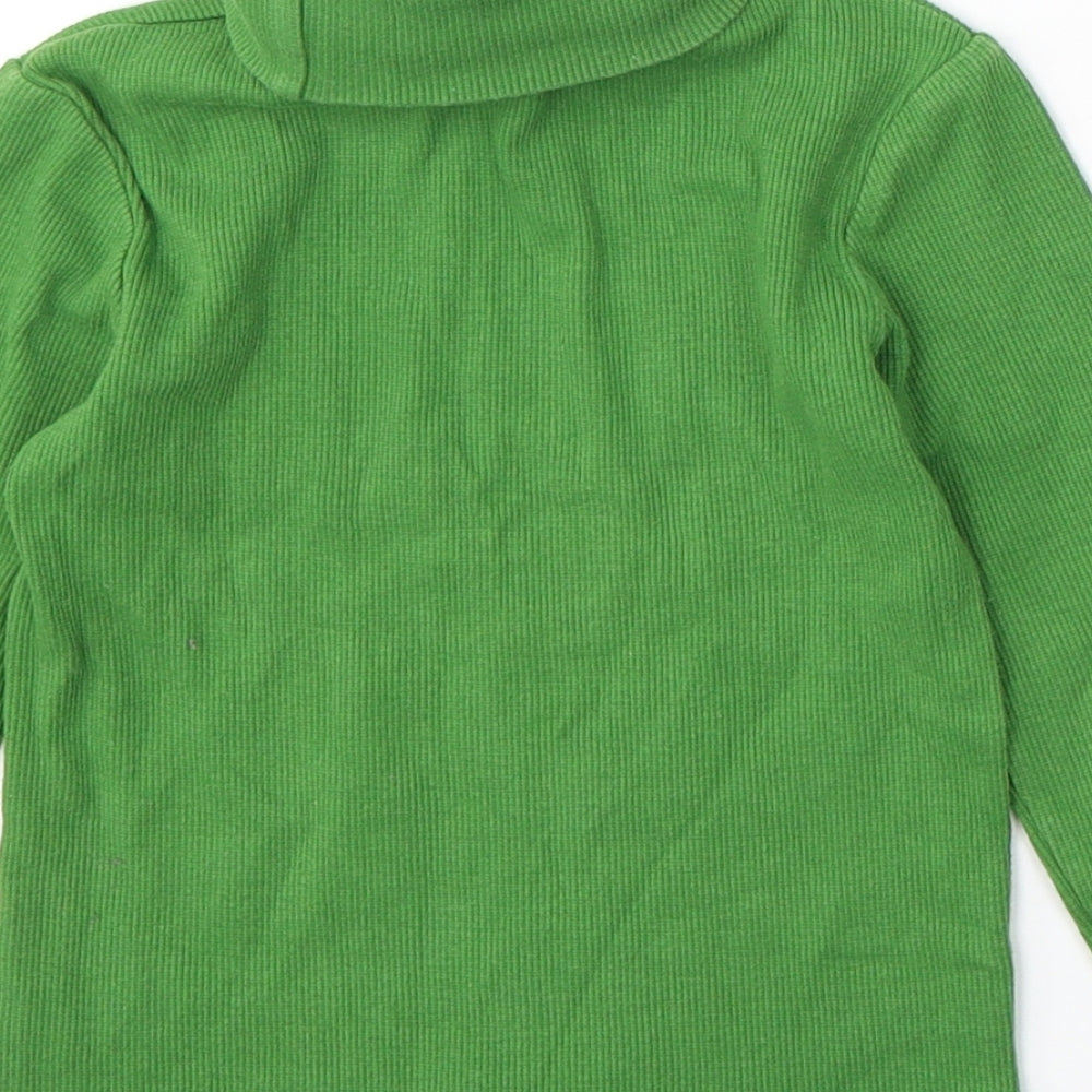 Ardomi Boys Green Roll Neck Polyester Pullover Jumper Size 4 Years Pullover