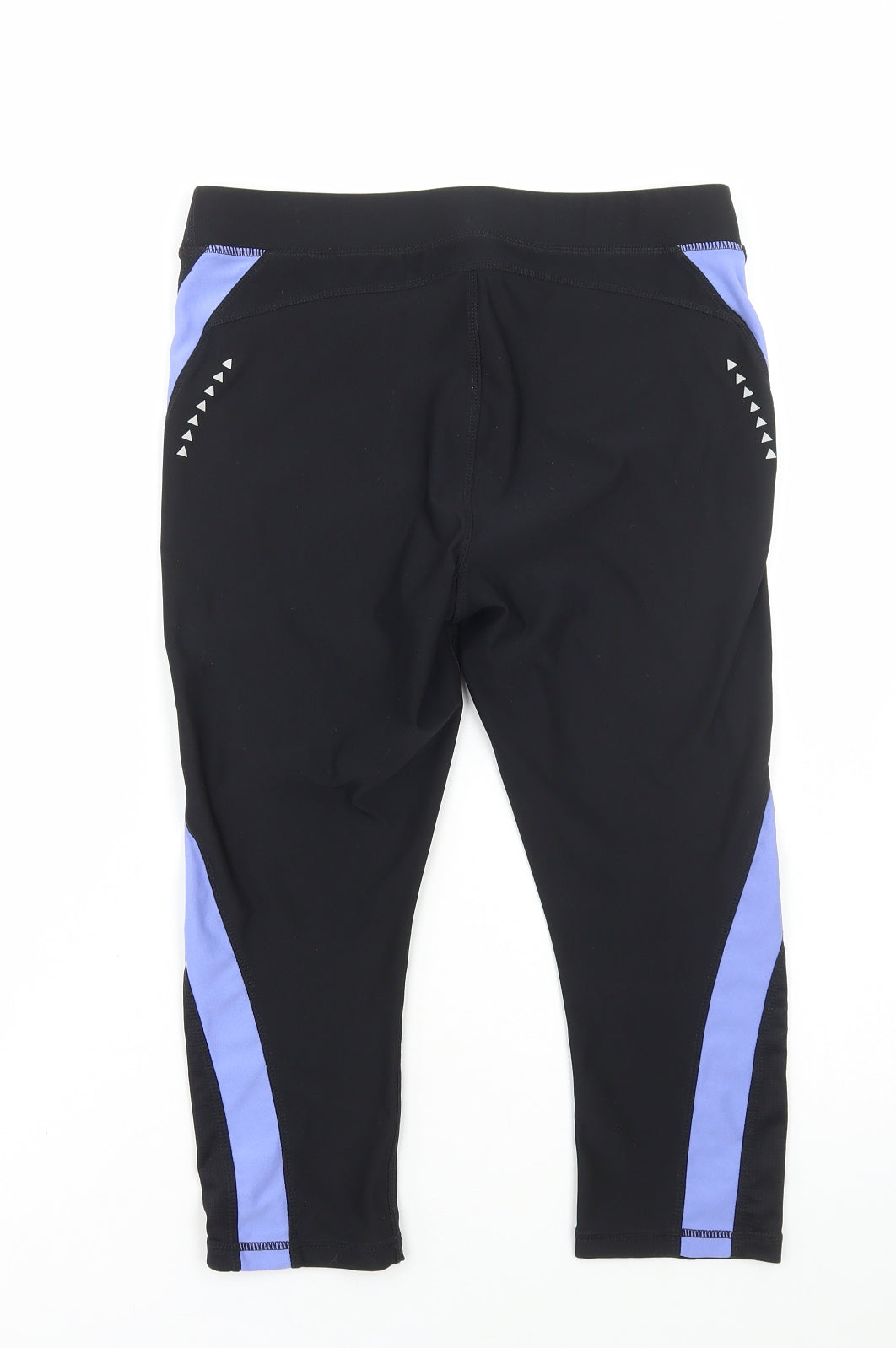 Athletic Works Womens Black Polyester Capri Leggings Size 8 L19 in Regular