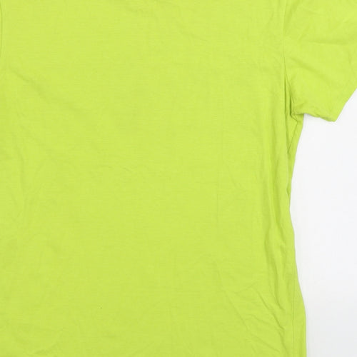 1982 Mens Green Cotton T-Shirt Size M Round Neck - Modeno Pro Edge