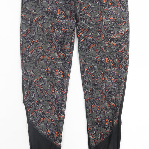 F&F Womens Multicoloured Geometric Polyester Capri Leggings Size S L26 in Regular Pullover