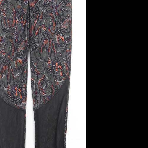 F&F Womens Multicoloured Geometric Polyester Capri Leggings Size S L26 in Regular Pullover