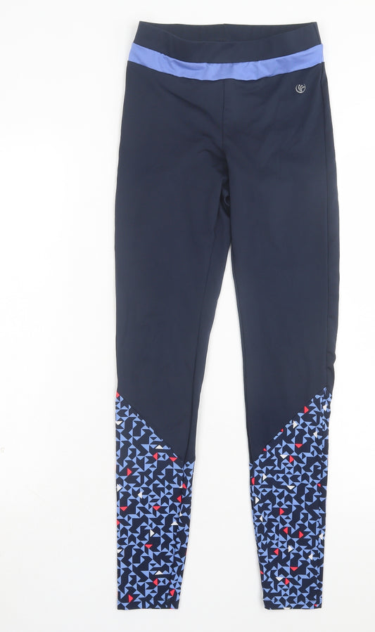 Dunnes Stores Womens Multicoloured Geometric Polyester Capri Leggings Size XS L27 in Regular Pullover