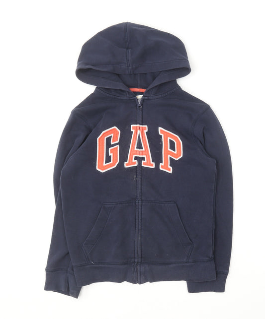 Gap Boys Blue Cotton Full Zip Hoodie Size L Zip