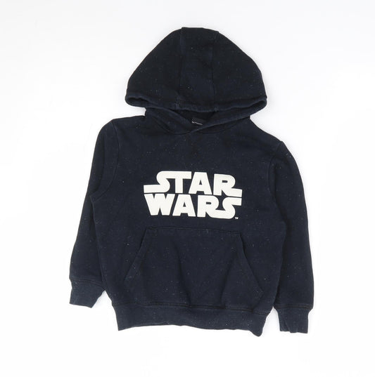 NEXT Boys Black Cotton Pullover Hoodie Size 5 Years Pullover - Star Wars