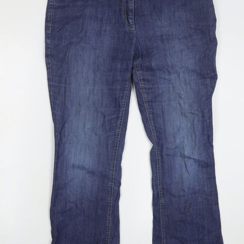 Gelco Womens Blue Cotton Bootcut Jeans Size 36 in L29 in Regular Zip