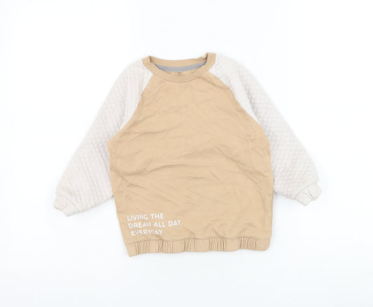 George Boys Brown Cotton Pullover Sweatshirt Size 3-4 Years Pullover - Living the Dream