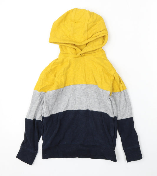 NEXT Boys Multicoloured Striped Cotton Pullover Hoodie Size 6 Years