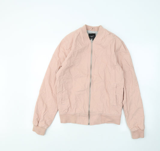 New Look Mens Pink Bomber Jacket Jacket Size XS Zip